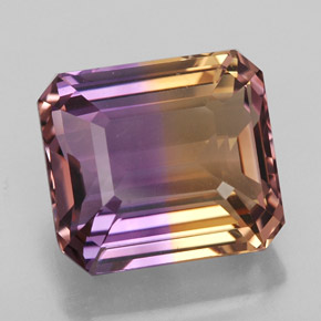9.08 ct Bi-color Ametrine Gemstone, Ametrine Gem in Octagon Facet Shape for Sale.