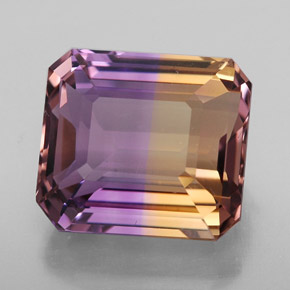 9.08 ct Bi-color Ametrine Stone, Natural Ametrine in Octagon Facet Shape for Sale