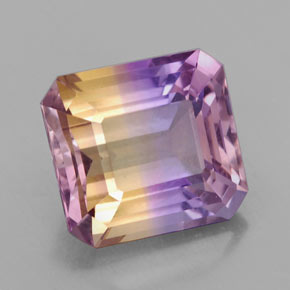 6.91 ct Bi-color Ametrine Gemstone, Ametrine Gem in Octagon Facet Shape for Sale.
