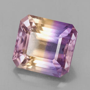 6.91 ct Bi-color Ametrine Stone, Natural Ametrine in Octagon Facet Shape for Sale