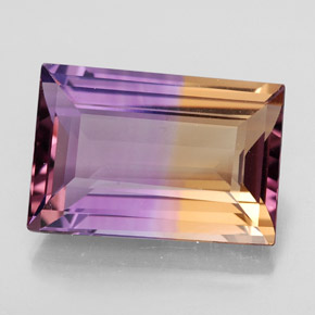 8.30 ct Bi-color Ametrine Stone, Natural Ametrine in Trapezoid Shape for Sale