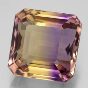 11.85 ct Bi-color Ametrine Gemstone, Ametrine Gem in Octagon Facet Shape for Sale.