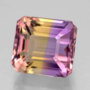 7.14 ct Bi-color Ametrine Gemstone, Ametrine Gem in Octagon Facet Shape for Sale.