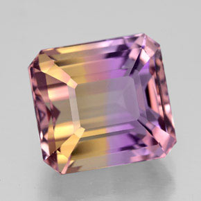 7.14 ct Bi-color Ametrine Stone, Natural Ametrine in Octagon Facet Shape for Sale