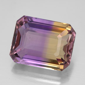 9.07 ct Bi-color Ametrine Gemstone, Ametrine Gem in Octagon Facet Shape for Sale.