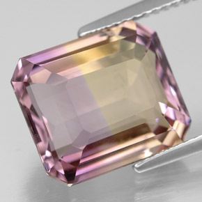 7.85 ct Bi-color Ametrine Stone, Natural Ametrine in Octagon Facet Shape for Sale