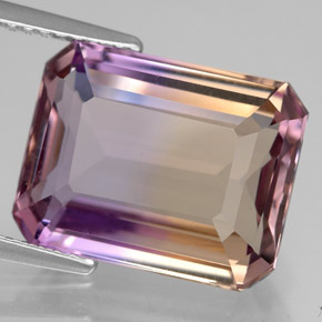 7.91 ct Bi-color Ametrine Stone, Natural Ametrine in Octagon Facet Shape for Sale