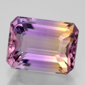 6.42 ct Bi-color Ametrine Gemstone, Ametrine Gem in Octagon Facet Shape for Sale.