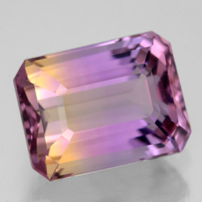 6.42 ct Bi-color Ametrine Stone, Natural Ametrine in Octagon Facet Shape for Sale