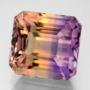 10.62 ct Bi-color Ametrine Stone, Natural Ametrine in Octagon Facet Shape for Sale