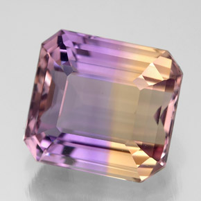 6.61 ct Bi-color Ametrine Stone, Natural Ametrine in Octagon Facet Shape for Sale