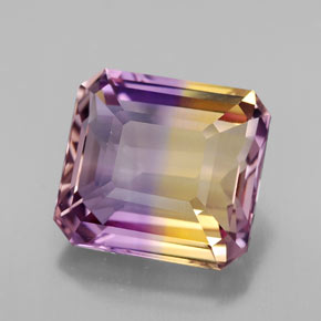 4.74 ct Bi-color Ametrine Gemstone, Ametrine Gem in Octagon Facet Shape for Sale.