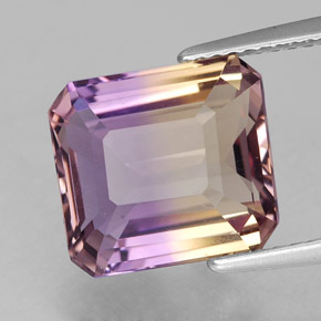 5.25 ct Bi-color Ametrine Stone, Natural Ametrine in Octagon Facet Shape for Sale