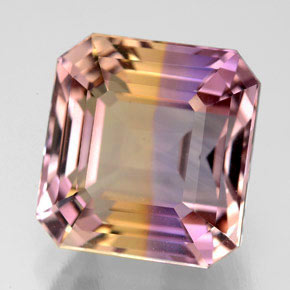 9.29 ct Bi-color Ametrine Gemstone, Ametrine Gem in Octagon Facet Shape for Sale.