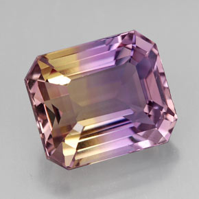 8.32 ct Bi-color Ametrine Gemstone, Ametrine Gem in Octagon Facet Shape for Sale.