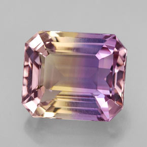 8.32 ct Bi-color Ametrine Stone, Natural Ametrine in Octagon Facet Shape for Sale