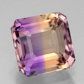 5.91 ct Bi-color Ametrine Gemstone, Ametrine Gem in Octagon Facet Shape for Sale.