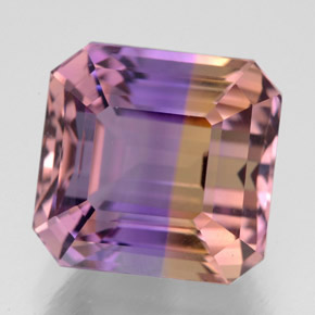 8.63 ct Bi-color Ametrine Gemstone, Ametrine Gem in Octagon Facet Shape for Sale.