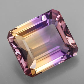 10.02 ct Bi-color Ametrine Stone, Natural Ametrine in Octagon Facet Shape for Sale