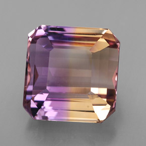 7.60 ct Bi-color Ametrine Gemstone, Ametrine Gem in Octagon Facet Shape for Sale.
