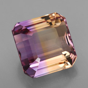 7.60 ct Bi-color Ametrine Stone, Natural Ametrine in Octagon Facet Shape for Sale