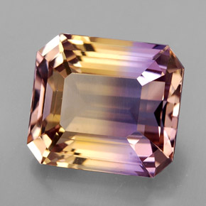 8.16 ct Bi-color Ametrine Stone, Natural Ametrine in Octagon Facet Shape for Sale