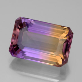 6.91 ct Bi-color Ametrine Stone, Natural Ametrine in Octagon Facet Shape for Sale