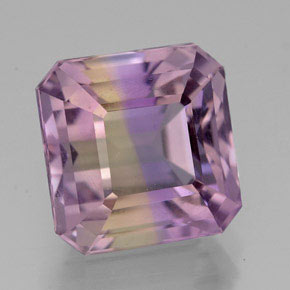 6.36 ct Bi-color Ametrine Gemstone, Ametrine Gem in Octagon Facet Shape for Sale.