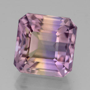 6.36 ct Bi-color Ametrine Stone, Natural Ametrine in Octagon Facet Shape for Sale