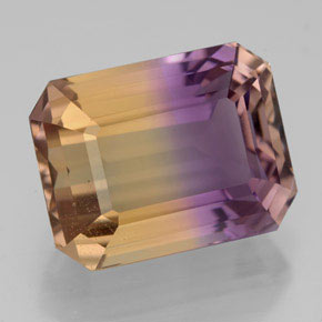 8.94 ct Bi-color Ametrine Gemstone, Ametrine Gem in Octagon Facet Shape for Sale.