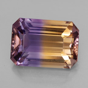 9.44 ct Bi-color Ametrine Gemstone, Ametrine Gem in Octagon Facet Shape for Sale.
