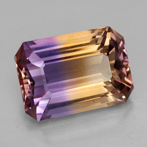 9.44 ct Bi-color Ametrine Stone, Natural Ametrine in Octagon Facet Shape for Sale