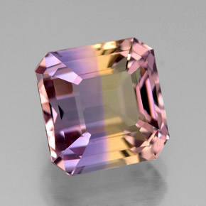 5.66 ct Bi-color Ametrine Stone, Natural Ametrine in Octagon Facet Shape for Sale