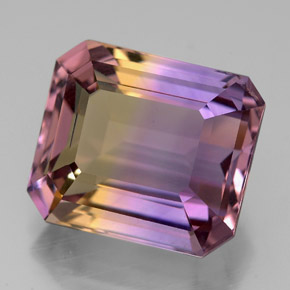 9.78 ct Bi-color Ametrine Gemstone, Ametrine Gem in Octagon Facet Shape for Sale.