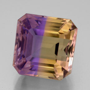 12.20 ct Bi-color Ametrine Gemstone, Ametrine Gem in Octagon Facet Shape for Sale.