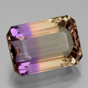 8.67 ct Bi-color Ametrine Stone, Natural Ametrine in Octagon Facet Shape for Sale