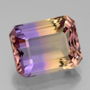 8.52 ct Bi-color Ametrine Stone, Natural Ametrine in Octagon Facet Shape for Sale