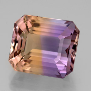 9.48 ct Bi-color Ametrine Gemstone, Ametrine Gem in Octagon Facet Shape for Sale.