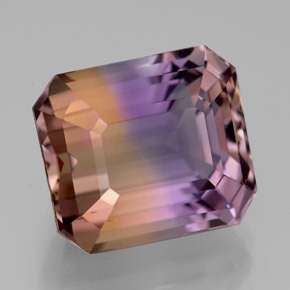 9.48 ct Bi-color Ametrine Stone, Natural Ametrine in Octagon Facet Shape for Sale