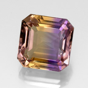 10.91 ct Bi-color Ametrine Stone, Natural Ametrine in Octagon Facet Shape for Sale
