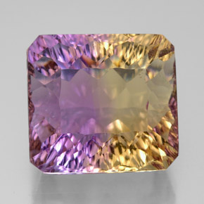 13.95 ct Bi-color Ametrine Gemstone, Ametrine Gem in Octagon Concave Cut Shape for Sale.