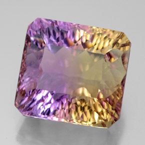 13.95 ct Bi-color Ametrine Stone, Natural Ametrine in Octagon Concave Cut Shape for Sale