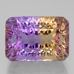 10.80 ct Bi-color Ametrine Gemstone, Ametrine Gem in Octagon Concave Cut Shape for Sale.
