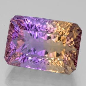 10.80 ct Bi-color Ametrine Stone, Natural Ametrine in Octagon Concave Cut Shape for Sale