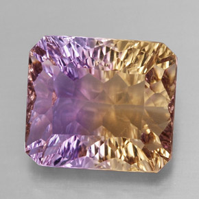 12.08 ct Bi-color Ametrine Gemstone, Ametrine Gem in Octagon Concave Cut Shape for Sale.