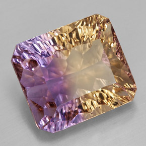 12.08 ct Bi-color Ametrine Stone, Natural Ametrine in Octagon Concave Cut Shape for Sale