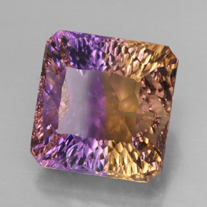 13.93 ct Bi-color Ametrine Stone, Natural Ametrine in Octagon Concave Cut Shape for Sale