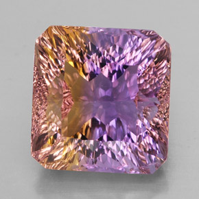 14.07 ct Bi-color Ametrine Stone, Natural Ametrine in Octagon Concave Cut Shape for Sale