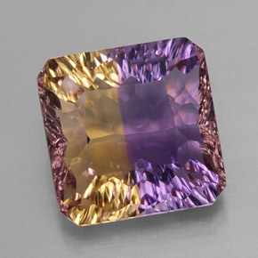 9.82 ct Bi-color Ametrine Gemstone, Ametrine Gem in Octagon Concave Cut Shape for Sale.