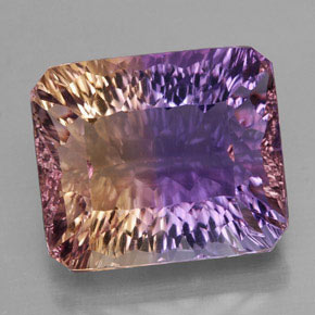 13.10 ct Bi-color Ametrine Gemstone, Ametrine Gem in Octagon Concave Cut Shape for Sale.